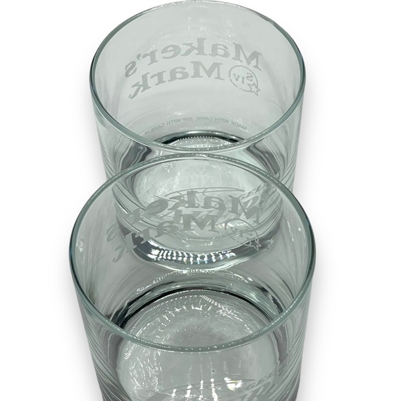Los Angeles Lakers Maker's Mark Bourbon Whiskey Lowball Rocks Glass Set of 2 NBA - Picture 4 of 10